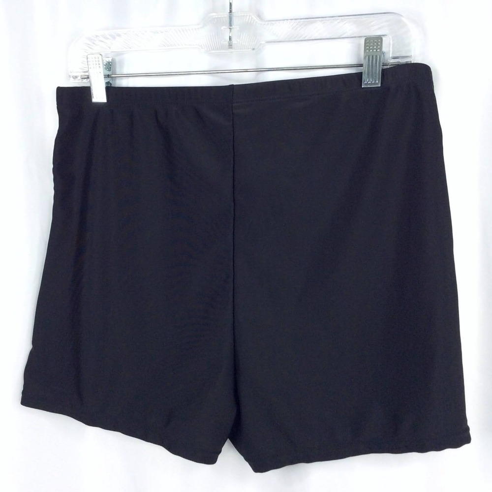 Women's 2PC Swimsuit Set Size 1XL Green Black Tankini Top Boyshorts Bottoms - Picture 12 of 15